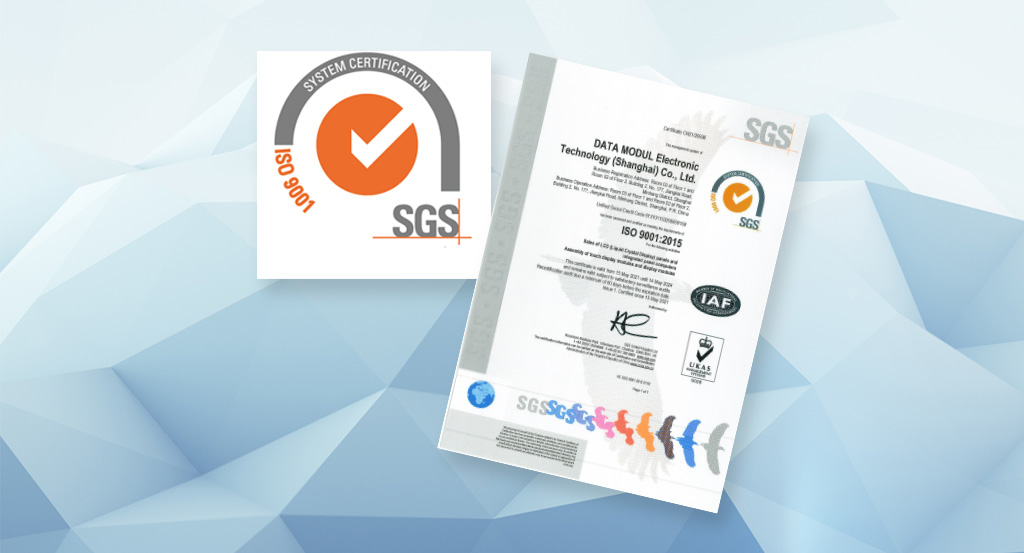 ISO certification for DATA MODUL Shanghai