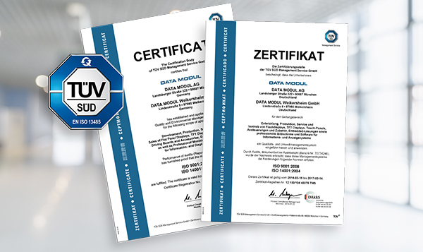 TÜV certificates DATA MODUL