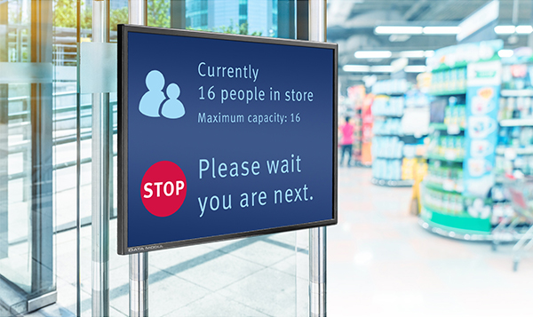 Digital Signage - Eingangskontrolle