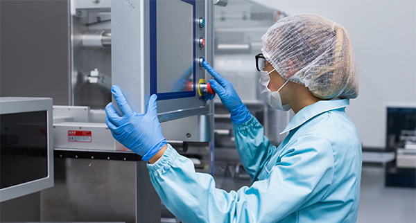 Woman programming food production