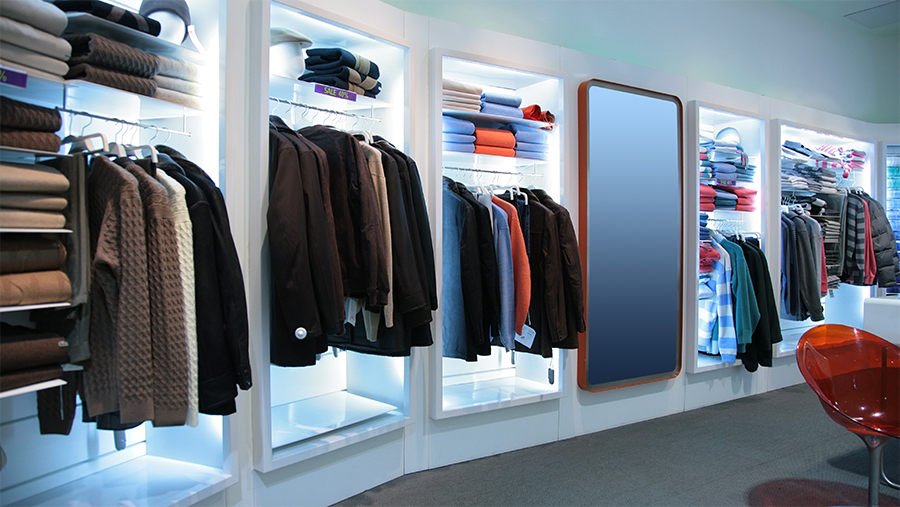 inside of a clothes shop