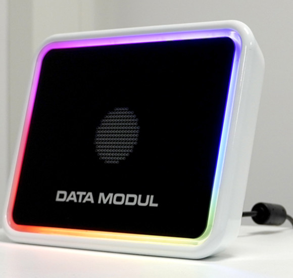 Speaker behind glass